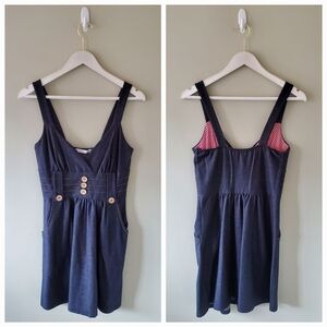 Charlotte Russe USA M Y2K Pinup Nautical Chambray Babydoll Jersey Knit Dress